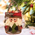 Geanta pentru Cadouri de Craciun, Embo, Model Mos Craciun, Decoratiune Sarbatori, 46x23x2 cm, Multicolor - imagine 5