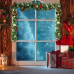 Ghirlanda de Craciun, Embo, din Brad Artificial cu Decoratiuni, cu Baterii, 50 LED-uri, 270 cm, Verde - imagine 3