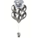 Greutate pentru Baloane cu Heliu, Embo, din Folie cu Franjuri, 170g, 13 x 5 x 3 cm, Argintiu - imagine 2