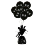 Greutate pentru Baloane cu Heliu, Embo, din Folie cu Franjuri, 170g, 13 x 5 x 3 cm, Negru - imagine 4