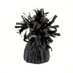 Greutate pentru Baloane cu Heliu, Embo, din Folie cu Franjuri, 170g, 13 x 5 x 3 cm, Negru