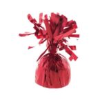 Greutate pentru Baloane cu Heliu, Embo, din Folie cu Franjuri, 170g, 13 x 5 x 3 cm, Rosu - imagine 2