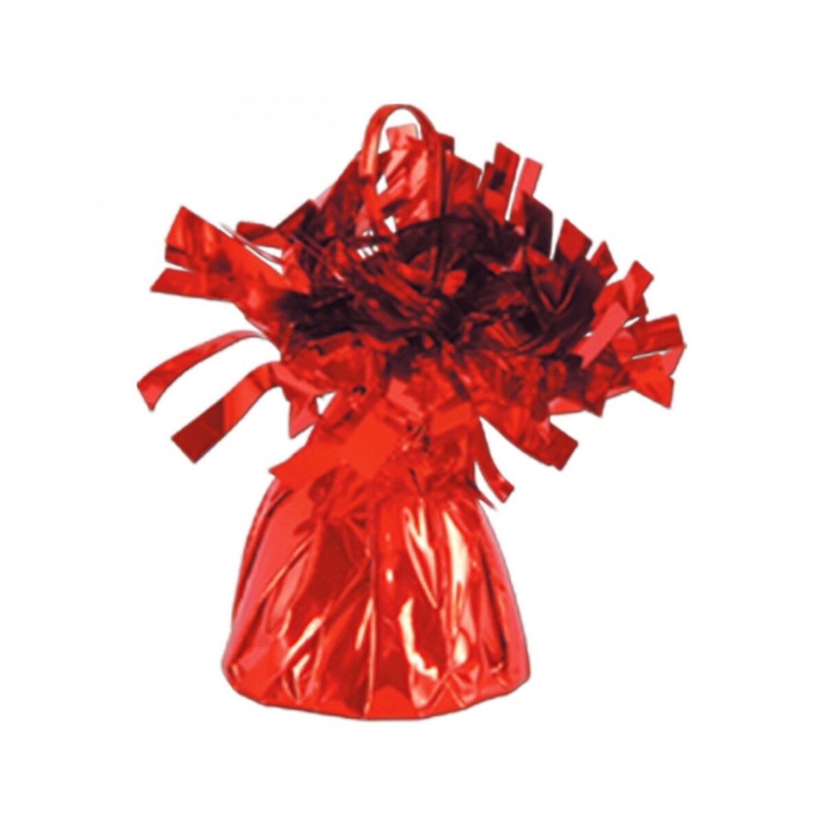 Greutate pentru Baloane cu Heliu, Embo, din Folie cu Franjuri, 170g, 13 x 5 x 3 cm, Rosu - imagine 3
