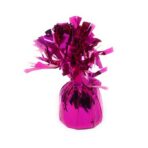 Greutate pentru Baloane cu Heliu, Embo, din Folie cu Franjuri, 170g, 13 x 5 x 3 cm, Roz - imagine 2