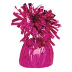 Greutate pentru Baloane cu Heliu, Embo, din Folie cu Franjuri, 170g, 13 x 5 x 3 cm, Roz - imagine 3