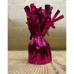 Greutate pentru Baloane cu Heliu, Embo, din Folie cu Franjuri, 170g, 13 x 5 x 3 cm, Roz - imagine 5