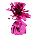 Greutate pentru Baloane cu Heliu, Embo, din Folie cu Franjuri, 170g, 13 x 5 x 3 cm, Roz