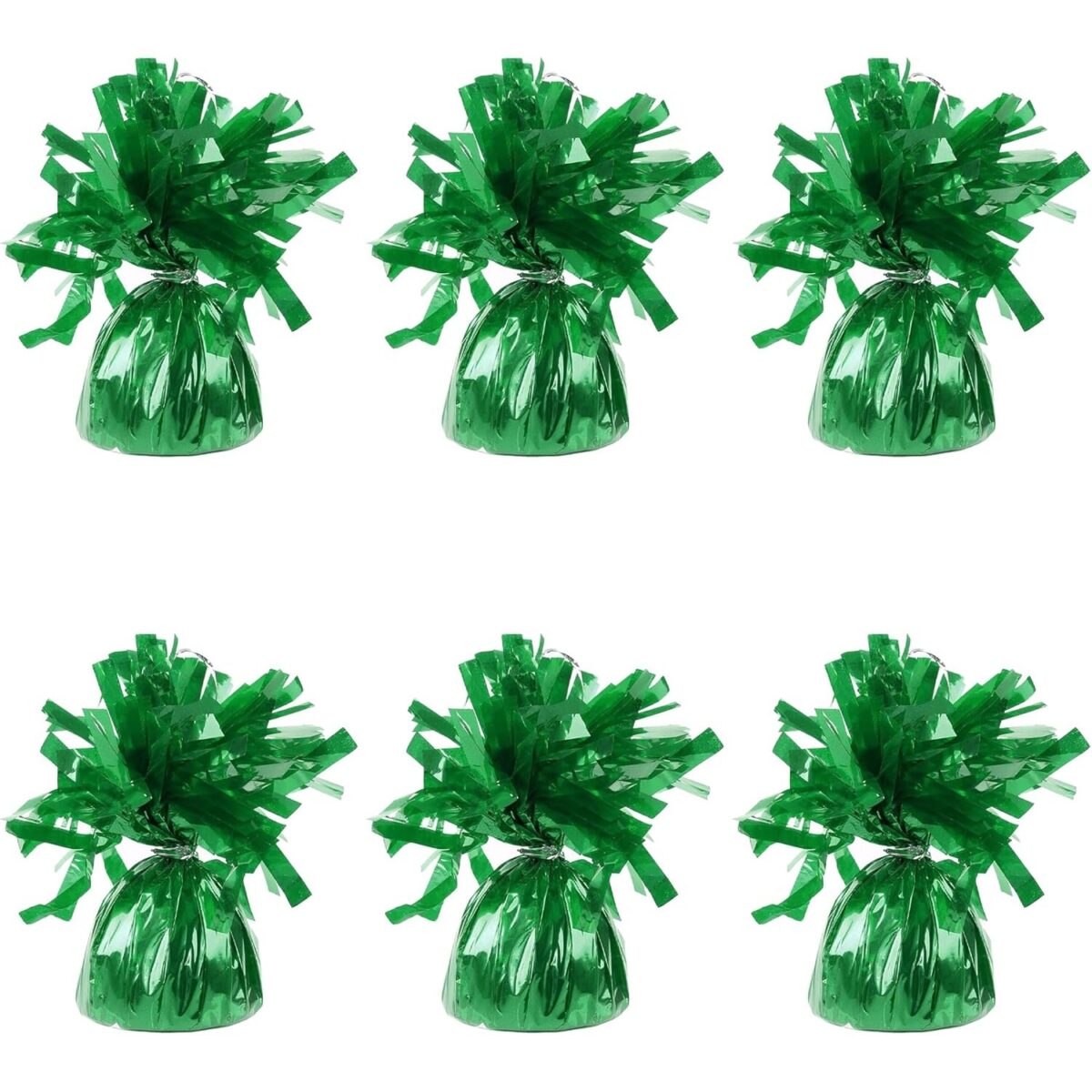 Greutate pentru Baloane cu Heliu, Embo, din Folie cu Franjuri, 170g, 13 x 5 x 3 cm, Verde - imagine 2