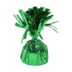 Greutate pentru Baloane cu Heliu, Embo, din Folie cu Franjuri, 170g, 13 x 5 x 3 cm, Verde