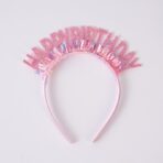 Coronita Decorativa pentru Petreceri, Embo, Tema Aniversare, Model Happy Birthday, Marime Universala, Rose - imagine 6