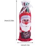 Husa Craciun pentru sticla de vin Embo, tema Mos Craciun, material textil, 34 cm, multicolor - imagine 5