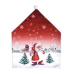 Husa pentru scaun Embo, tematica Craciun, material textil/poliester, 61 x 47 cm, rosu