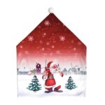 Husa pentru scaun Embo, tematica Craciun, material textil/poliester, 61 x 47 cm, rosu