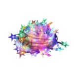 Instalatie Craciun cu baterii, 3 metri, 20 LED-uri tip Stea, fir Transparent, Multicolor, Embo