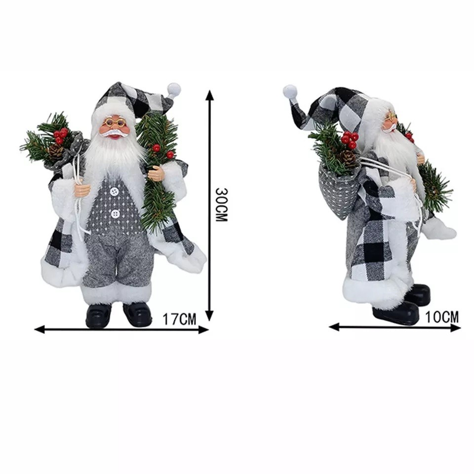 jucarie-decorativa-flippy-mos-craciun-standard-lana-tesatura-de-plus-poliester-30-cm-inaltime-interi-66d9e636e0eae.jpg Figurina Decorativa Craciun, Embo, Mos Craciun cu Crenguta de Brad, 30 x 10 x 17 cm, Material Plastic+Textil, Interior/Exterior, Alb/Gri - imagine 2