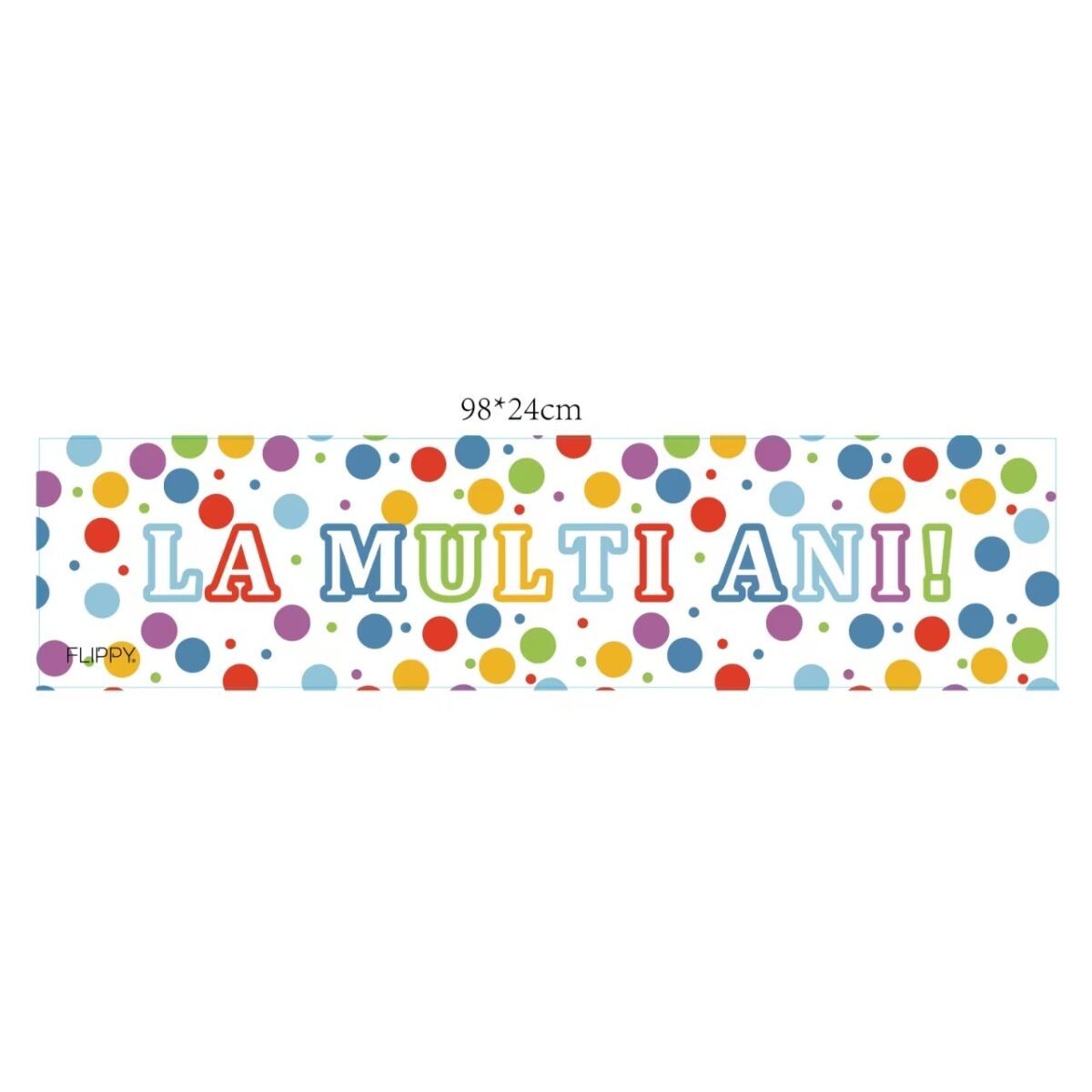 Banner Aniversar, Embo, Colectie LA MULTI ANI, 98 x 24 cm, Multicolor - imagine 2