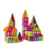 100-piece magnetic building block set, Embo, magnetic bricks, large, geometric shapes, 3 years old, ABS, magnets, 27.5*21.5*17 cm, multi-color