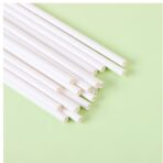 Set 100 Paie, Embo, din Hartie, 20 cm, Model Uni, Alb - imagine 4