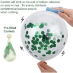 Set 15 baloane pentru petrecere, Embo, alb/verde, 30 cm - imagine 3