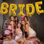 Set Baloane din Folie Metalizata, Embo, Model Scris Bride, Litere de 100 cm, Tema Iubire, Baloane Party, Ambalaj Individual, Pai Inclus, Umflare cu Aer sau Heliu, Auriu - imagine 3