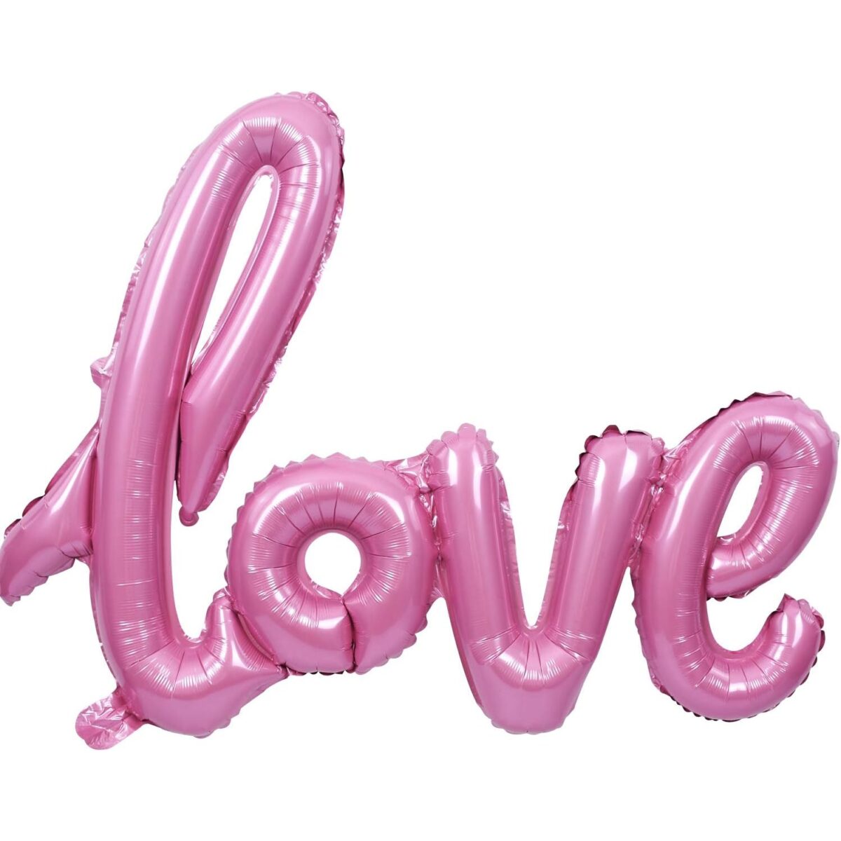 Balon din Folie Metalizata, Embo, Model Love scris de mana, 102x65 cm, Tematica Ziua Îndrăgostiților, Ambalaj Individual, Pai Inclus, Umflare cu Aer sau Heliu, Roz - imagine 5