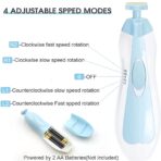 Set Pila Electrica pentru Copii si Bebelusi, Embo, ABS, 6 Accesorii, cu Lumina LED, Albastru Alb - imagine 5