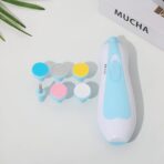 Set Pila Electrica pentru Copii si Bebelusi, Embo, ABS, 6 Accesorii, cu Lumina LED, Albastru Alb - imagine 12