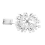 Ghirlanda Luminoasa cu 10 Clipsuri pentru Poze, Embo, 1.5 m, cu Baterii si Telecomanda, 8 Programe, Fir Argintiu, Alb Cald