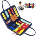 Carte Senzoriala Educativa Montessori, Embo, Dezvoltare Abilitati Motorii, 2 Pagini, 28x22x3 cm, Albastru - imagine 4