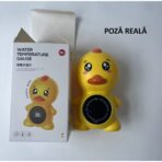 Termometru Electronic LED pentru Baie, Plutitor, Rezistent la apă, IPX7, Multifunctional, 3 Trepte de Temperatura, Model Ratusca, 12x7cm, Galben - imagine 9