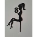 Decoratiune Topper pentru Tort, Embo, Model Fata 18 Ani, Dimensiuni 16x11.5 cm, Tematica Majorat, Negru - imagine 4