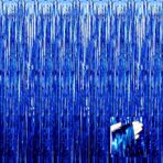 Perdea Franjurata, Embo, Model Decor Petrecere, pentru Fundal de Poze, Amenajare Colorata a Petrecerii, Dimensiune 100x200 cm, Albastru Inchis - imagine 7