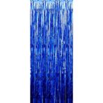 Perdea Franjurata, Embo, Model Decor Petrecere, pentru Fundal de Poze, Amenajare Colorata a Petrecerii, Dimensiune 100x200 cm, Albastru Inchis