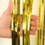 Perdea Franjurata, Embo, Model Decor Petrecere, pentru Fundal de Poze, Amenajare Colorata a Petrecerii, Dimensiune 100x200 cm, Gold - imagine 4