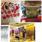 Perdea Franjurata, Embo, Model Decor Petrecere, pentru Fundal de Poze, Amenajare Colorata a Petrecerii, Dimensiune 100x200 cm, Gold - imagine 7