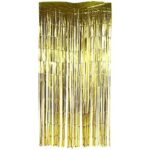 Perdea Franjurata, Embo, Model Decor Petrecere, pentru Fundal de Poze, Amenajare Colorata a Petrecerii, Dimensiune 100x200 cm, Gold
