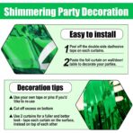 Perdea Franjurata, Embo, Model Decor Petrecere, pentru Fundal de Poze, Amenajare Colorata a Petrecerii, Dimensiune 100x200 cm, Verde - imagine 6