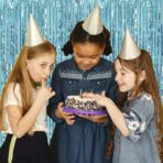 Perdea Franjurata, Embo, Model Decor Petrecere, pentru Fundal de Poze, Amenajare Colorata a Petrecerii, Dimensiune 100x200 cm, Albastru Deschis - imagine 5