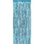 Perdea Franjurata, Embo, Model Decor Petrecere, pentru Fundal de Poze, Amenajare Colorata a Petrecerii, Dimensiune 100x200 cm, Albastru Deschis