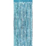 Perdea Franjurata, Embo, Model Decor Petrecere, pentru Fundal de Poze, Amenajare Colorata a Petrecerii, Dimensiune 100x200 cm, Albastru Deschis