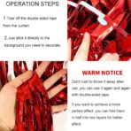 Perdea Franjurata, Embo, Model Decor Petrecere, pentru Fundal de Poze, Amenajare Colorata a Petrecerii, Dimensiune 100x200 cm, Rosu - imagine 3