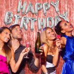 Perdea Franjurata, Embo, Model Decor Petrecere, pentru Fundal de Poze, Amenajare Colorata a Petrecerii, Dimensiune 100x200 cm, Rose Gold - imagine 2