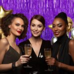 Perdea Franjurata, Embo, Model Decor Petrecere, pentru Fundal de Poze, Amenajare Colorata a Petrecerii, Dimensiune 100x200 cm, Mov Deschis - imagine 3