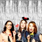 Perdea Franjurata, Embo, Model Decor Petrecere, pentru Fundal de Poze, Amenajare Colorata a Petrecerii, Dimensiune 100x200 cm, Argintiu - imagine 4