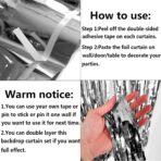 Perdea Franjurata, Embo, Model Decor Petrecere, pentru Fundal de Poze, Amenajare Colorata a Petrecerii, Dimensiune 100x200 cm, Argintiu - imagine 6