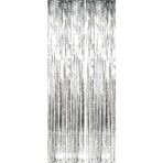 Perdea Franjurata, Embo, Model Decor Petrecere, pentru Fundal de Poze, Amenajare Colorata a Petrecerii, Dimensiune 100x200 cm, Argintiu