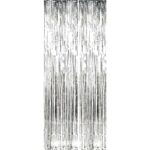 Perdea Franjurata, Embo, Model Decor Petrecere, pentru Fundal de Poze, Amenajare Colorata a Petrecerii, Dimensiune 100x200 cm, Argintiu