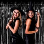 Perdea Franjurata, Embo, Model Decor Petrecere, pentru Fundal de Poze, Amenajare Colorata a Petrecerii, Dimensiune 100x200 cm, Negru - imagine 3