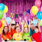 Perdea Franjurata, Embo, Model Decor Petrecere, pentru Fundal de Poze, Amenajare Colorata a Petrecerii, Dimensiune 100x200 cm, Roz Inchis - imagine 3