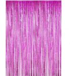 Perdea Franjurata, Embo, Model Decor Petrecere, pentru Fundal de Poze, Amenajare Colorata a Petrecerii, Dimensiune 100x200 cm, Roz Inchis